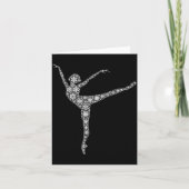 Snowflake Dancer Merry Christmas - Ballet Dance Ba Kaart (Voorkant)