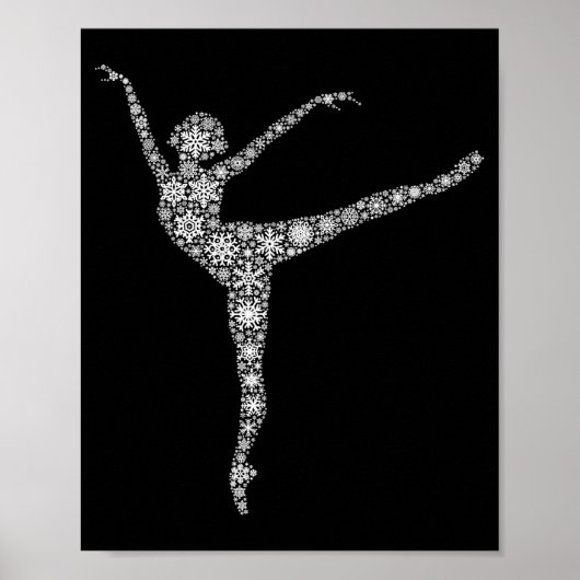 Snowflake Dancer Merry Christmas - Ballet Dance Ba Poster (Voorkant)