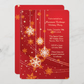 Snowflake Dangles Holiday Card Kaart (Voorkant / Achterkant)