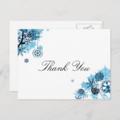 Snowflake Dank u briefkaart (Voorkant / Achterkant)