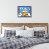 Snowflake de Owl Canvas Afdruk (Insitu (Slaapkamer))