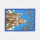 Snowflake de Owl Fleece Deken (Voorkant (Horizontaal))