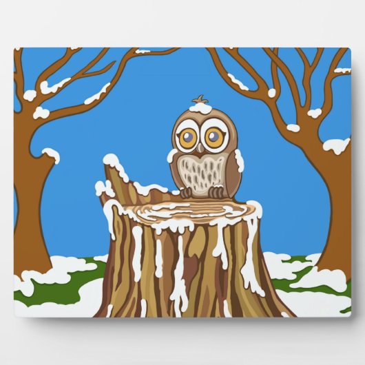 Snowflake de Owl Fotoplaat (Voorkant)