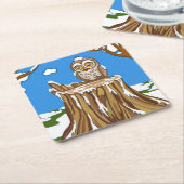Snowflake de Owl Kartonnen Onderzetters (Schuin)