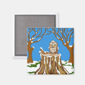 Snowflake de Owl Magneet (Voorkant / Achterkant)