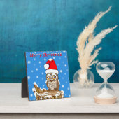 Snowflake de Owl met Kerstmis Fotoplaat (Insitu)