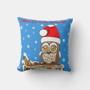 Snowflake de Owl met Kerstmis Kussen