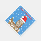 Snowflake de Owl met Kerstmis Servetten (Hoek)
