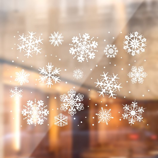 Snowflake decoratie  raamsticker (Vel 2)