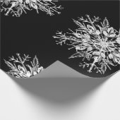 Snowflake Design Black White Cadeaupapier (Hoek)