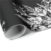 Snowflake Design Black White Cadeaupapier (Rol Hoek)