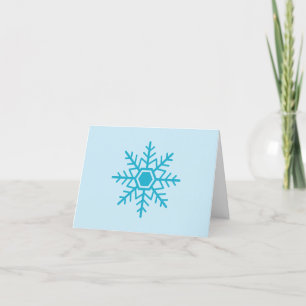 Snowflake Design Blue Bedankkaart