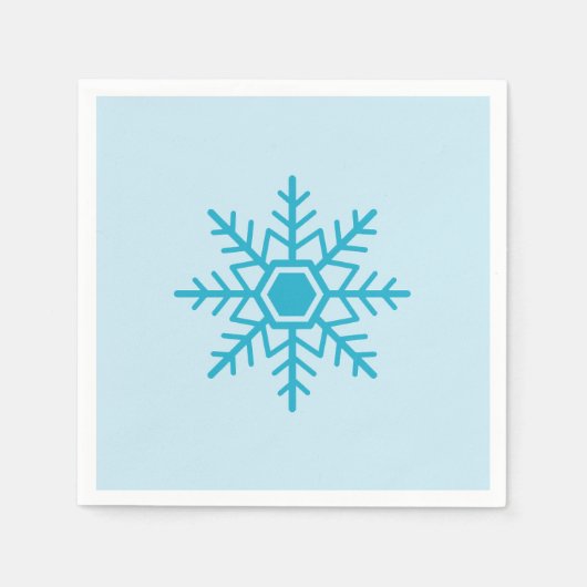 Snowflake Design Blue Servet (Voorkant)