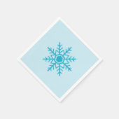 Snowflake Design Blue Servet (Hoek)