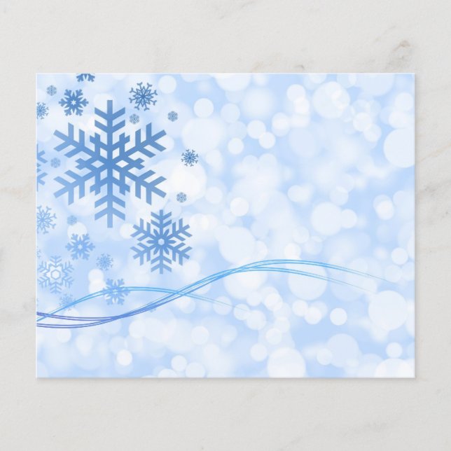 Snowflake Design Blue White (Voorkant)