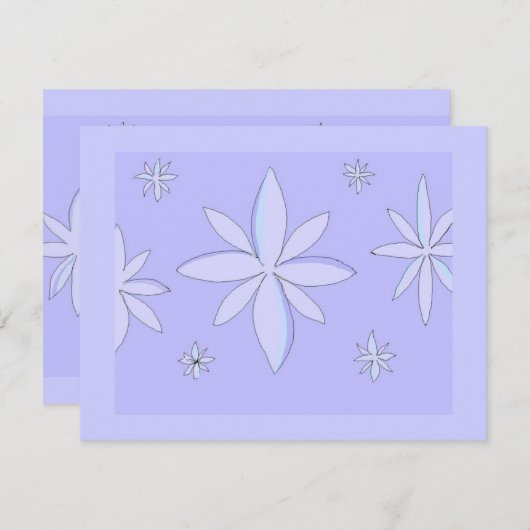 Snowflake design feestdagenkaart (Voorkant / Achterkant)