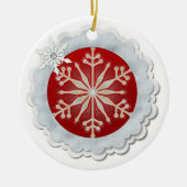 Snowflake design keramisch ornament (Voorkant)