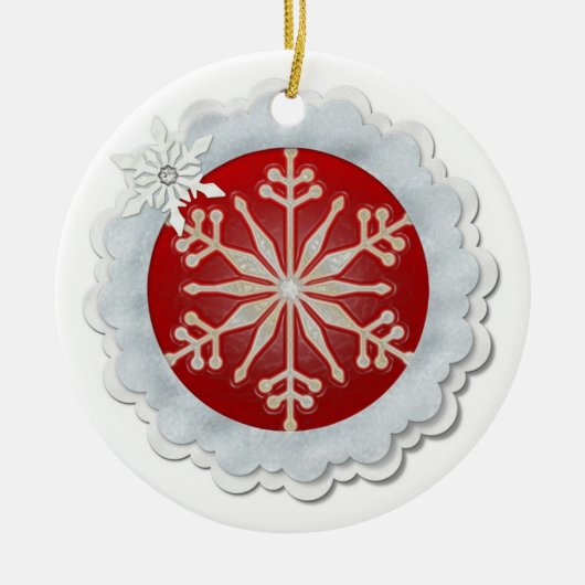 Snowflake design keramisch ornament (Voorkant)