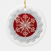 Snowflake design keramisch ornament (Achterkant)