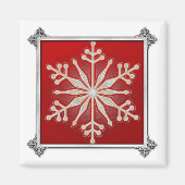 Snowflake Design Kerstmis Magneet (Voorkant)