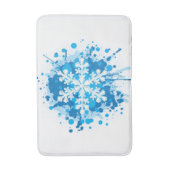 Snowflake design met platte verf badmat (Voorkant Verticaal)