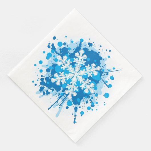 Snowflake design met platte verf servet (Hoek)