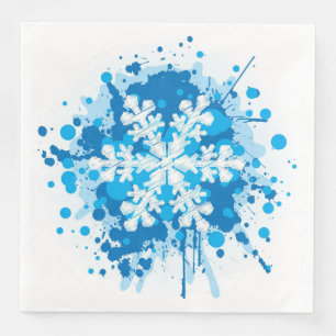 Snowflake design met platte verf servet