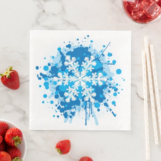 Snowflake design met platte verf servet (Insitu)