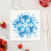 Snowflake design met platte verf servet (Insitu)