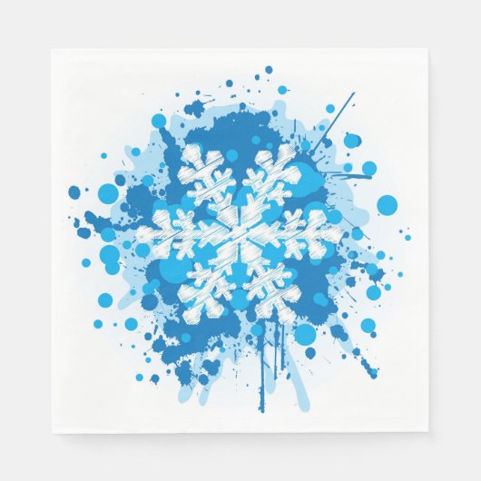 Snowflake design met platte verf servet (Voorkant)