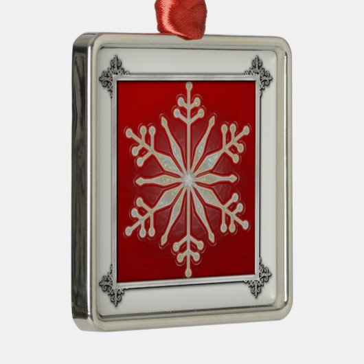 Snowflake design metalen ornament (Rechts)