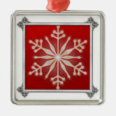 Snowflake design metalen ornament (Voorkant)