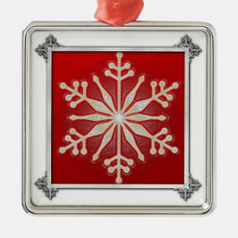Snowflake design metalen ornament
