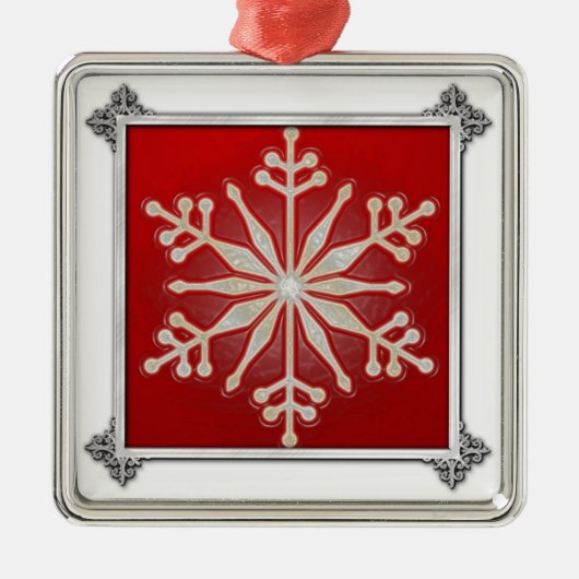Snowflake design metalen ornament (Voorkant)
