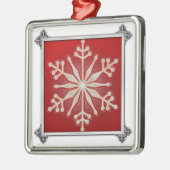 Snowflake design metalen ornament (Links)