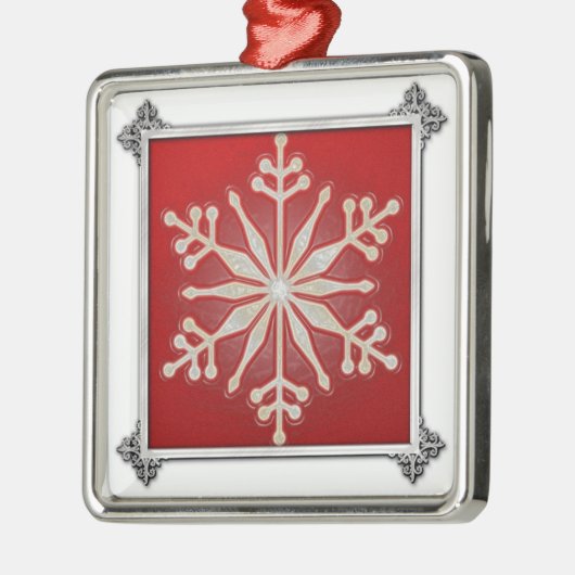 Snowflake design metalen ornament (Links)