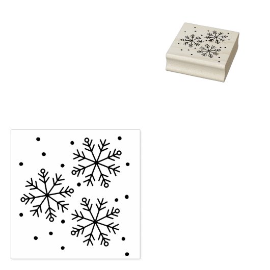 Snowflake design rubberstempel (Gestempeld)