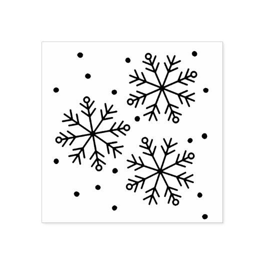 Snowflake design rubberstempel (Afrduk)