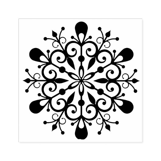 Snowflake Design Wood Art Stempel (Afrduk)