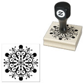 Snowflake Design Wood Art Stempel (Gestempeld)