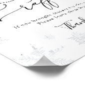 Snowflake Diaper Raffle Sign Poster (Hoek)