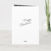 Snowflake Dog Foto van Cute Kerstpine Branches Kaart (Achterkant)