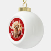 Snowflake Dog Photo Ornament with Tree Backside (Rechts)