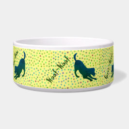 Snowflake Doggy - Green Pet Bowl Voerbakje