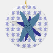 Snowflake door Victoria Shaylee Keramisch Ornament (Achterkant)