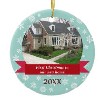 Snowflake drijfmest rode banner blauwgroen aangepa