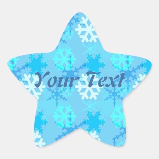 Snowflake drijfmest ster sticker (Voorkant)