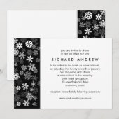 Snowflake Edge 2 Bar Mitzvah Kaart (Voorkant / Achterkant)