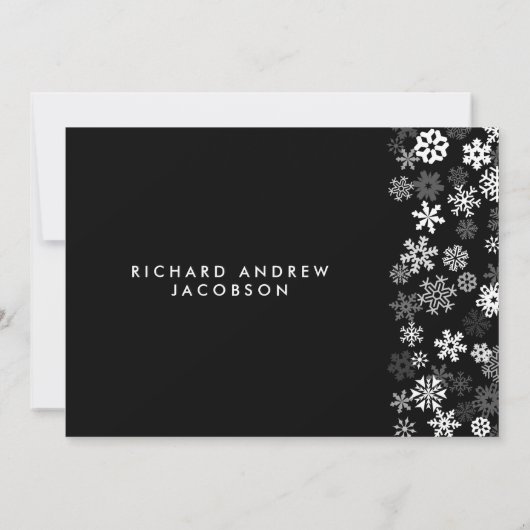 Snowflake Edge Bar Mitzvah Kaart (Achterkant)