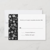 Snowflake Edge Bar Mitzvah Reply RSVP Kaartje (Voorkant)